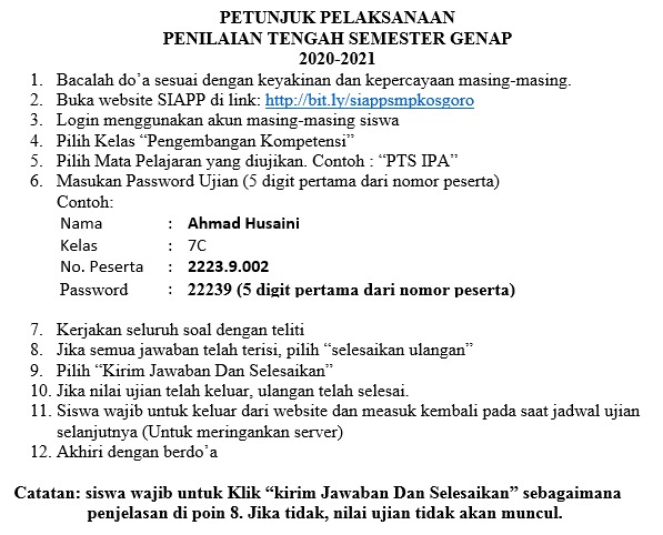 Pengumuman Smp Kosgoro